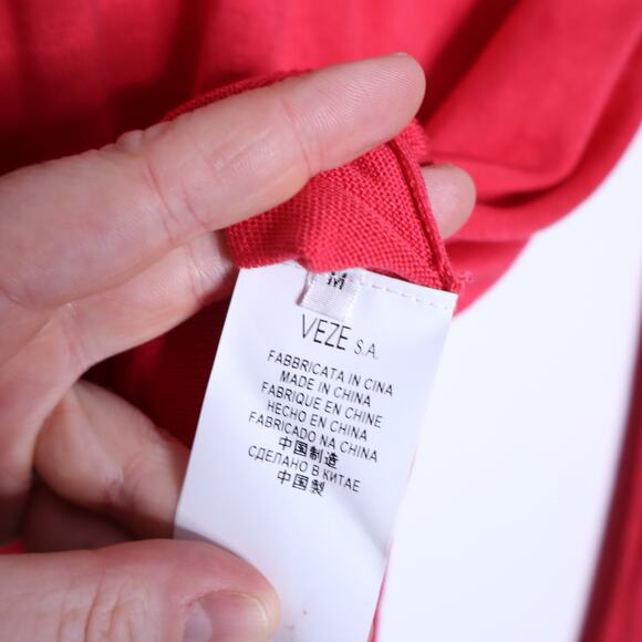 VERSACE Collection Silk Cotton V-Neck Sweater Melon Stretch Casual Men's M - Picture 11 of 13